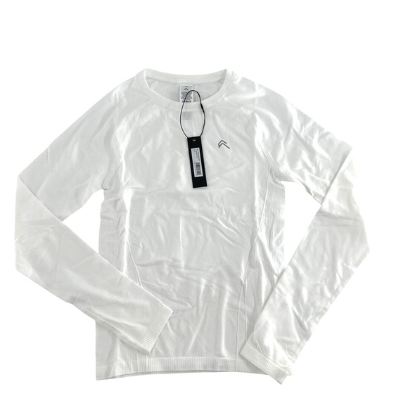 Oner Active White Go To Seamless Fitted Long Sleeve Top Size S - Picture 5 of 9